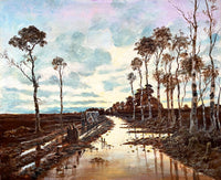 Fine Vintage Mid C20th Oil on Canvas - "The Long Day" - John Ginnell 1978 SOLD