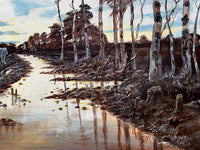 Fine Vintage Mid C20th Oil on Canvas - "The Long Day" - John Ginnell 1978 SOLD