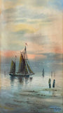 Fine Early C20th Antique Watercolour depicting Shipping in Calm Waters by Garman Morris (act 1900-1930) SOLD