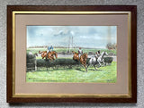 Fine Edwardian Hand Coloured Horse Racing Lithograph - Plumpton The Hurstpierrepoint Steeplechase - John Beer SOLD