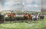 Fine Edwardian Hand Coloured Horse Racing Lithograph - Plumpton The Hurstpierrepoint Steeplechase - John Beer SOLD