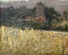 Superb Early C20th English Impressionist Oil on Mill Board - Oatfield Evening - Thomas Handsford Beere (1874-1953) SOLD