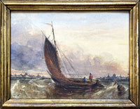 Fine Mid C19th Victorian Watercolour - Shipping is Choppy Seas - Edwin Hayes (1819-1904) SOLD