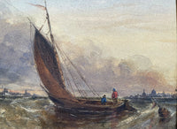 Fine Mid C19th Victorian Watercolour - Shipping is Choppy Seas - Edwin Hayes (1819-1904) SOLD