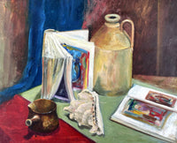 Superb Vintage Mid C20th Modernist Still Life Oil on Board SOLD