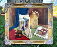 Superb Vintage Mid C20th Modernist Still Life Oil on Board SOLD