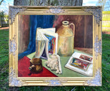 Superb Vintage Mid C20th Modernist Still Life Oil on Board SOLD