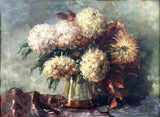 Superb Large Edwardian English School Oil on Canvas - Floral Arrangement in a Vase SOLD