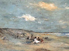 Fine Vintage Early C20th English School Oil on Panel - Extensive Beach Scene SOLD