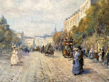 Exquisite Vintage C20th Impressionist Oil on Board depicting a busy Parisian Street Scene SOLD - M.Rendell