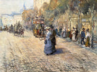 Exquisite Vintage C20th Impressionist Oil on Board depicting a busy Parisian Street Scene SOLD - M.Rendell