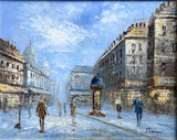 Fine Vintage Impressionist Oil on Canvas of a Parisian Boulevard by Caroline Burnett SOLD