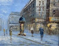 Fine Vintage Impressionist Oil on Canvas of a Parisian Boulevard by Caroline Burnett SOLD