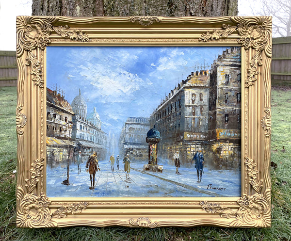 Fine Vintage Impressionist Oil on Canvas of a Parisian Boulevard by Caroline Burnett SOLD