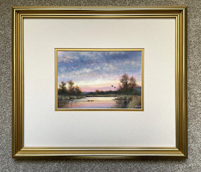 Beautiful Vintage C20th East Anglian School Oil on Board - 