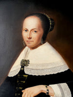 Fine Vintage Oil on Canvas Portrait of a Jacobean Woman SOLD