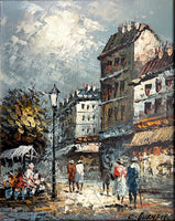 Exquisite Vintage Impressionist Oil on Canvas of a Parisian Boulevard by Caroline Burnett SOLD