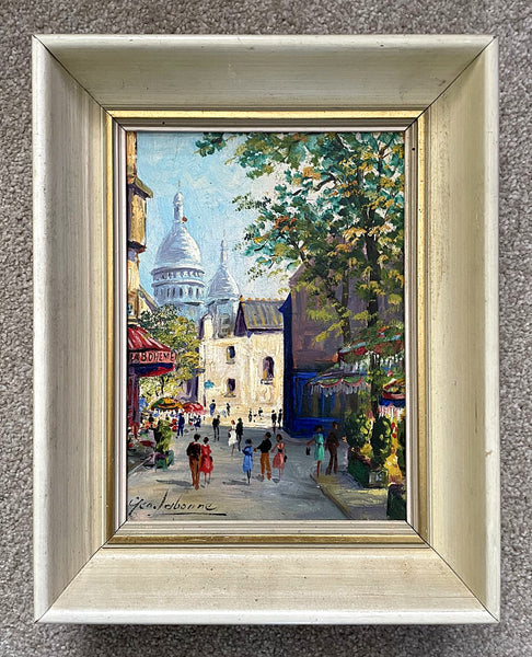 Exquisite Vintage Mid C20th French Impressionist Oil on Canvas - Montmartre Place du Tertre - George Labonne SOLD