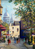 Exquisite Vintage Mid C20th French Impressionist Oil on Canvas - Montmartre Place du Tertre - George Labonne SOLD