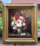 Beautiful Earl/Mid C20th Dutch School Floral Oil on Canvas - Flowers on a Marble Ledge SOLD
