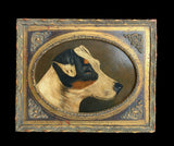 Antique Oil on Board of a Fox Terrier SOLD