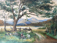 Fine Early C20th English School Watercolour - The Picnic - G.D.Marshall 1915 SOLD