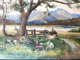 Fine Early C20th English School Watercolour - The Picnic - G.D.Marshall 1915 SOLD