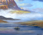 Fine Vintage Scottish Impressionist School Oil on Board - The Storr, Loch Fada by J,Dixon SOLD