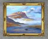 Fine Vintage Scottish Impressionist School Oil on Board - The Storr, Loch Fada by J,Dixon SOLD