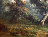 Superb C19th Victorian English School Oil on Canvas - Woodland Path by A.Stone SOLD