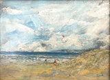 Fine Vintage French Impressionist School Oil on board - Figures on a Beach SOLD