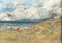 Fine Vintage French Impressionist School Oil on board - Figures on a Beach SOLD