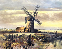 Fine Vintage English School Oil on Canvas Board -"End of the Days Shoot"