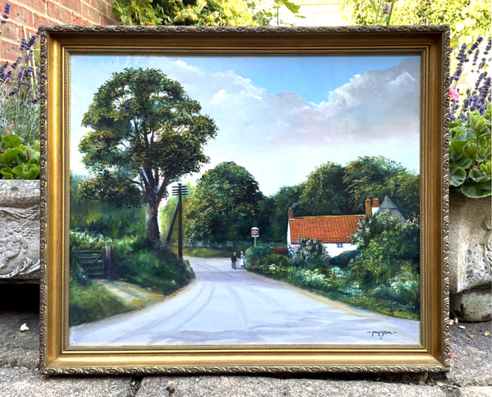 Delightful Mid C20th Vintage Oil on Board - 