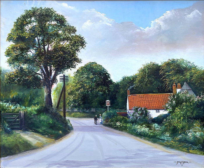 Delightful Mid C20th Vintage Oil on Board - 