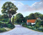 Delightful Mid C20th Vintage Oil on Board - "Bygones, Little Walsingham" by James J Allen SOLD