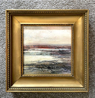 Fine Early C20th English Impressionist School Oil on Board - Extensive Beach Scene