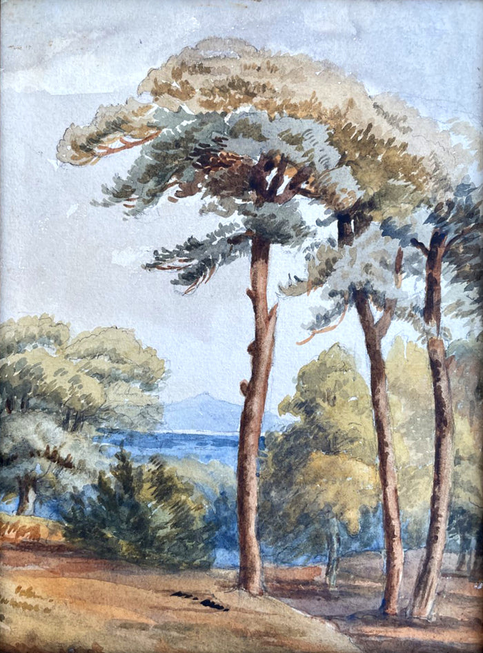 Exquisite C19th Victorian Grand Tour Watercolour - Woodland Landscape SOLD