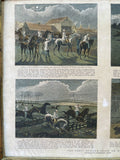 Fine Early C19th Coloured Engraving - "The First Steeple-Chase on Record" from the Sporting Review Jan.1839