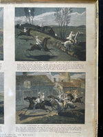 Fine Early C19th Coloured Engraving - "The First Steeple-Chase on Record" from the Sporting Review Jan.1839