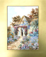 Beautiful Large C19th Victorian Watercolour - Thatched Cottage & Garden by Joseph Halford Ross (1866-1909) SOLD