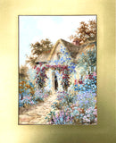 Beautiful Large C19th Victorian Watercolour - Thatched Cottage & Garden by Joseph Halford Ross (1866-1909) SOLD