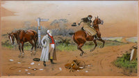 Exquisite Late C19th Victorian Watercolour of a Highwayman by George Wright (1860-1944) SOLD