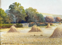 Fine Early C20th Edwardian Watercolour - "Haystacks" - George Oyston 1907 SOLD