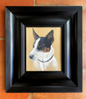 Delightful Edwardian Oil Pastel Portrait of a Fox Terrier SOLD