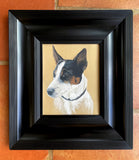 Delightful Edwardian Oil Pastel Portrait of a Fox Terrier SOLD