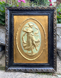 Exquisite Late C19th Victorian Ornate Framed Grecian Plaster Relief Plaque of a Woman SOLD