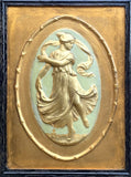 Exquisite Late C19th Victorian Ornate Framed Grecian Plaster Relief Plaque of a Woman SOLD