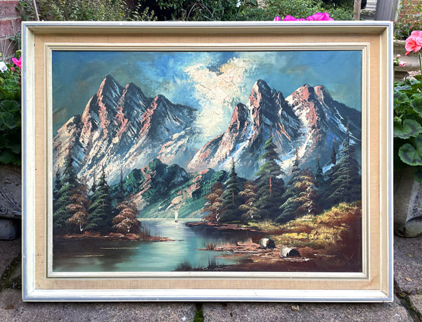 Fine Vintage Mid C20th European School Oil on Canvas - Alpine Scene SOLD