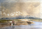 Excellent Early C19th Victorian Watercolour - Fisher Folk on The Beach - David Cox Jnr 1844 SOLD
